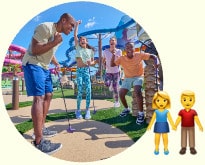 Playing Minature Golf