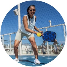 Woman Playing Pickleball